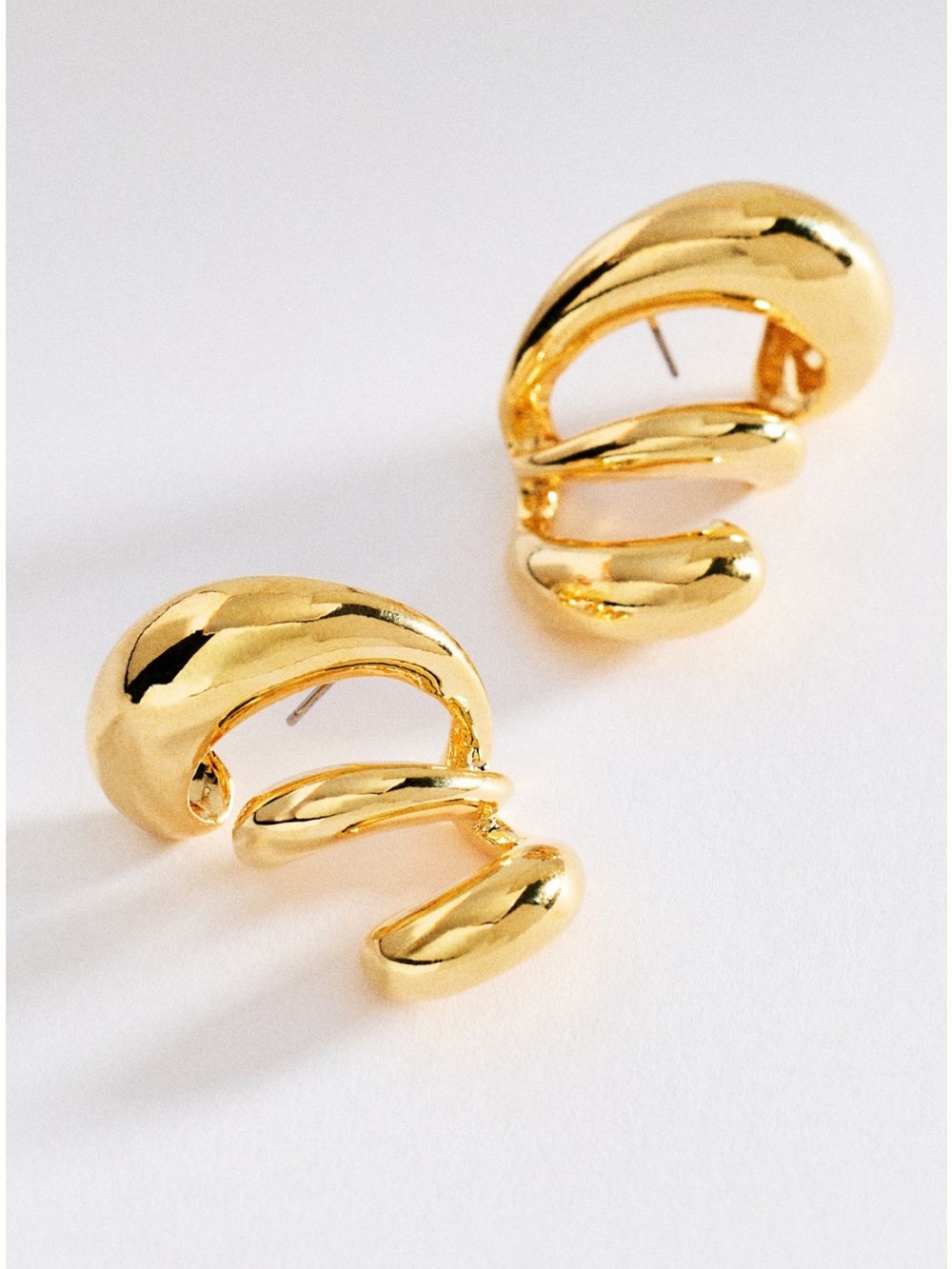 NWT Anthropologie Structural Swirl Post Earrings